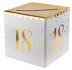 Box na přání 18. narozeniny zlatý