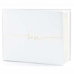 KNIHA svatební se zlatým nápisem LOVE - 24,5 x 18cm 22 listů