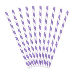 Brčka designová s proužky lila