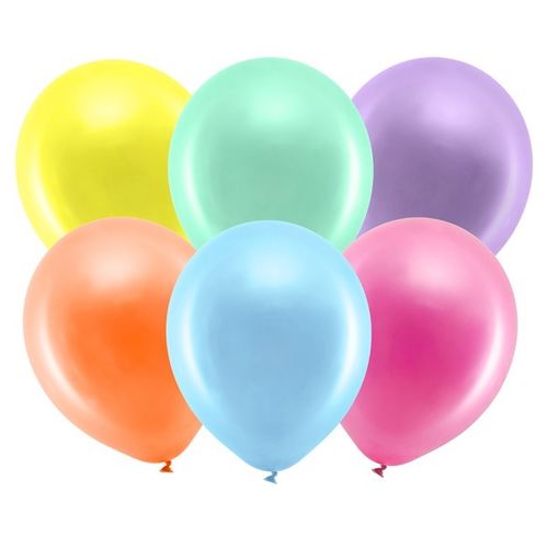 BALÓNKY dekorační metalické 30cm Rainbow mix barev 100ks