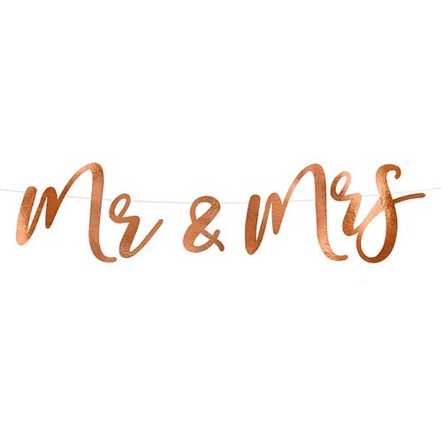 BANNER Mr& Mrs Rose Gold 16,5x68cm