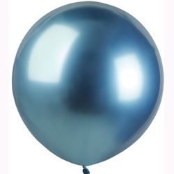 BALÓNEK chromový latexový 48cm modrý