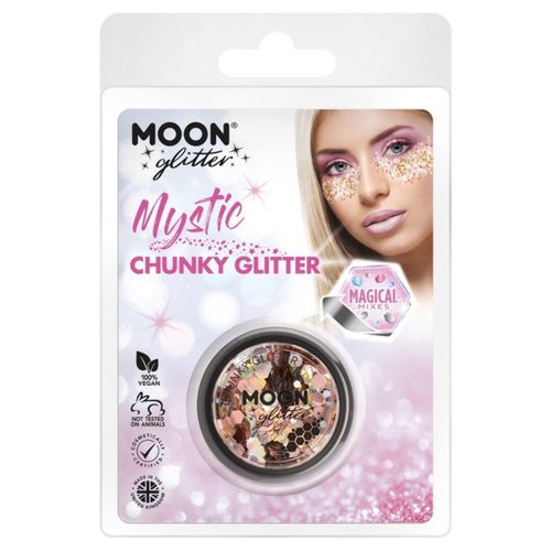 TŘPYTKY Mystic Chunky Glitter Prosecco růžovo-duhové