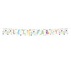 BANNER vlaječkový Let's party Konfety 185x19cm