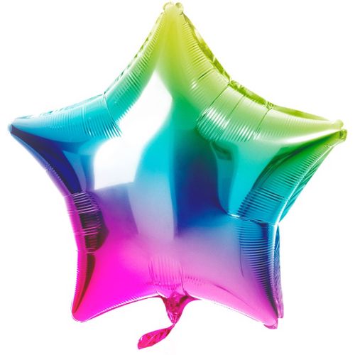 BALÓNEK fóliový Hvězda Yummy Gummy Rainbow 48cm