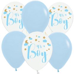 BALONKY MIX Baby blue Star 6ks