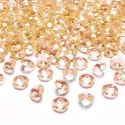 Konfetky diamantové oranžovo-zlaté 100ks 12mm