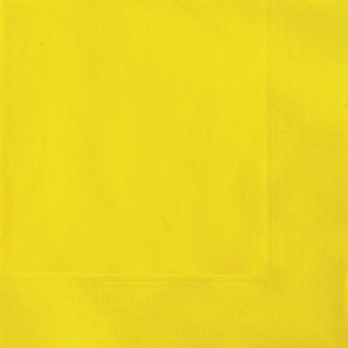 UBROUSKY jednobarevné žluté - 33x33cm 20ks