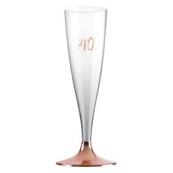 ŠAMPUSKY plastové 40. narozeniny Rose Gold 14cl 6ks