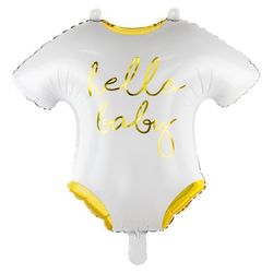 BALÓNEK fóliový dětské body bílé Hello Baby