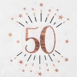 UBROUSKY papírové 50. narozeniny Rose Gold 10ks