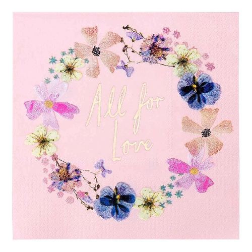 UBROUSKY papírové květinové All for Love 33x33cm 16ks