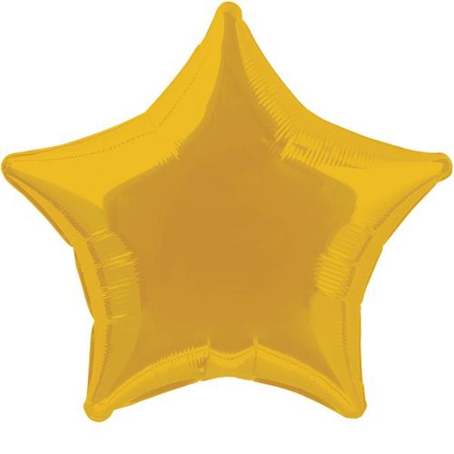 BALONEK fóliový hvězda zlatá 51cm