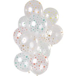 BALÓNKY latexové Hvězdy krystalové 30cm 12ks