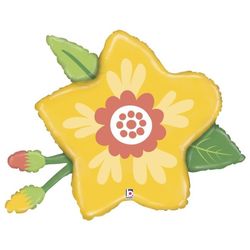 BALÓNEK fóliový Kytka žlutá 86cm