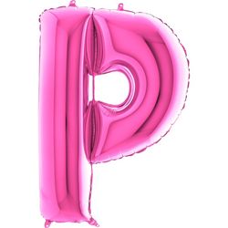 Balónek fóliový písmeno růžové P 102 cm