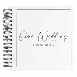 Svatební kniha hostů černo-bílá 21,5 x 21,5 cm