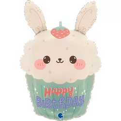 Balónek fóliový Zajíček v cupcaku HB 61 cm