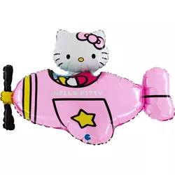 Balónek fóliový Hello Kitty v letadle 76 cm