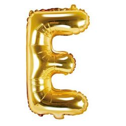 Balónek fóliový písmeno E zlaté 35 cm