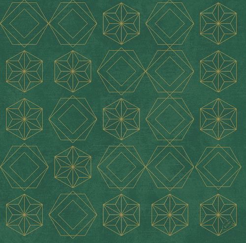 Ubrousky Dunisoft zelené Geometrické vločky 40 x 40 cm 60 ks