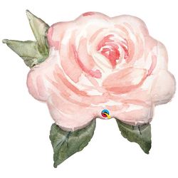 Balónek fóliový růžová růže 91 cm