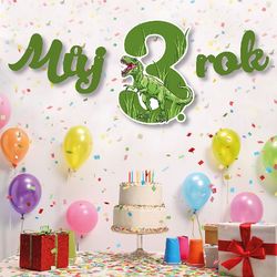 Girlanda "Můj 3 rok" zelená
