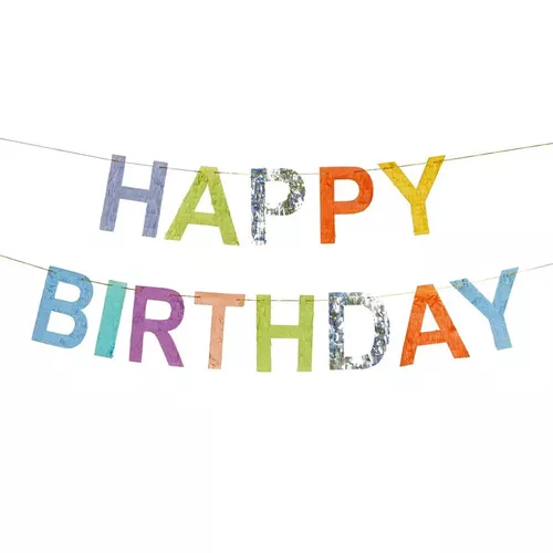 Banner Happy Birthday barevný 220 cm