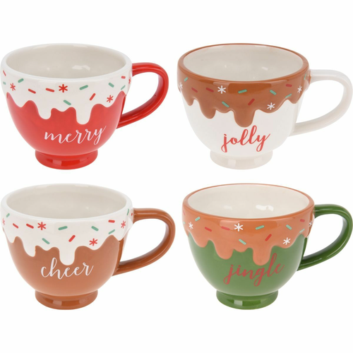 Sada 4 keramických hrnků Frosting 350 ml