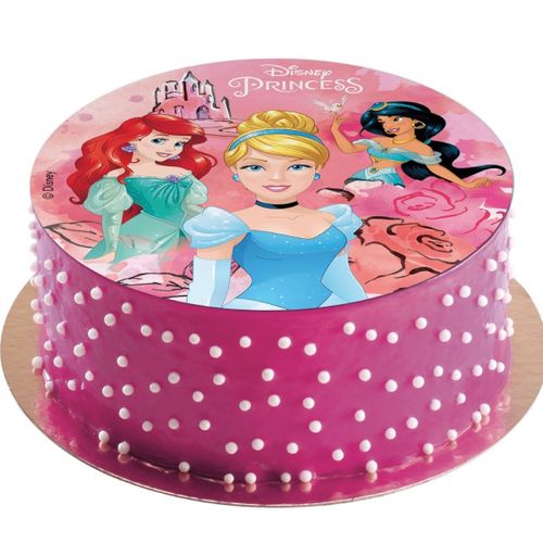 Fondánový list na dort Disney Princess 20 cm - bez cukru