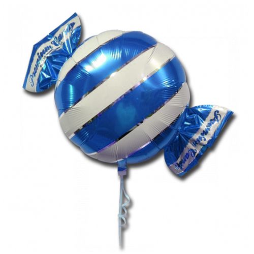 Balón fóliový Bonbón s proužky tmavě modrý
