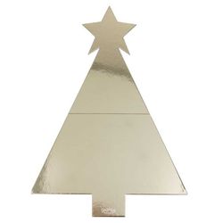 Servírovací deska na občerstvení Vánoční stromeček zlatý 56 x 40 cm