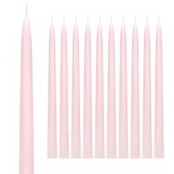 Svíčky kónické světle růžové 24 cm 10 ks