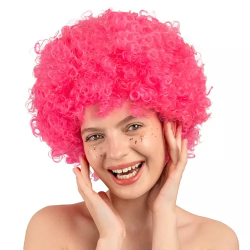 Paruka růžové Afro