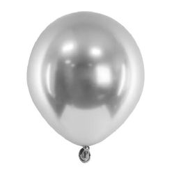 Balónky latexové lesklé Glossy stříbrné 12 cm 50ks