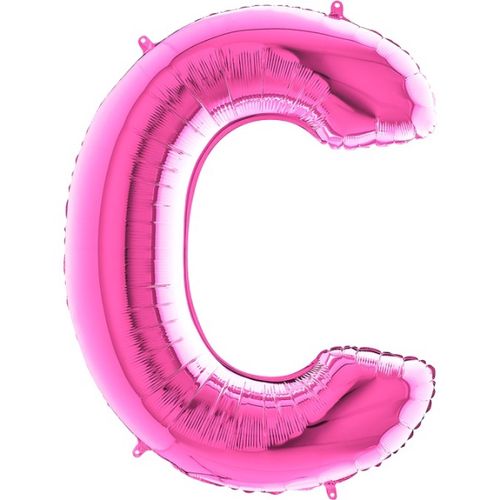 Balónek fóliový písmeno růžové C 102 cm