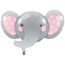 BALONEK fóliový XXL slon růžový