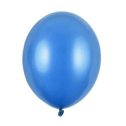 Balónky latexové metalické modré 23 cm 100 ks