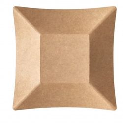 TALÍŘKY čtvercové kompostovatelné Kraft 11,6cm 8ks