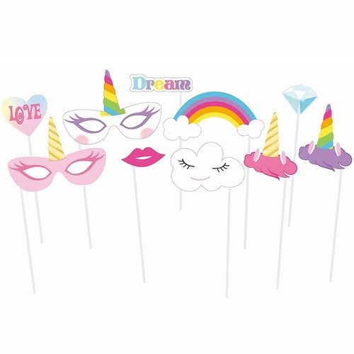 SADA DO FOTOKOUTKU Duhový Jednorožec 10ks