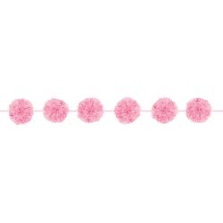 GIRLANDA pompom růžová 365cm 2ks