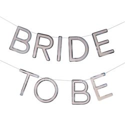 Banner Bride To Be stříbrný 1,5 m