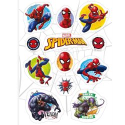 Dekorace z fondánového listu na dort Spiderman - k vystřižení