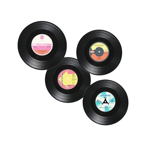 Podtácky Vinylová deska 11 cm 4 ks