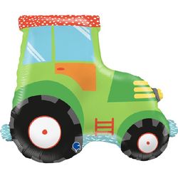 Balónek fóliový zelený Traktor 69 cm