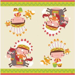 Ubrousky papírové Indiánská party 33 x 33 cm 20 ks