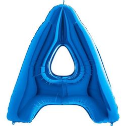 Balónek fóliový písmeno modré A 102 cm