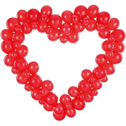 Set balónků Srdce červené , s rámem 160 cm