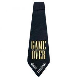 Kravata Game Over černá 10 x 32 cm