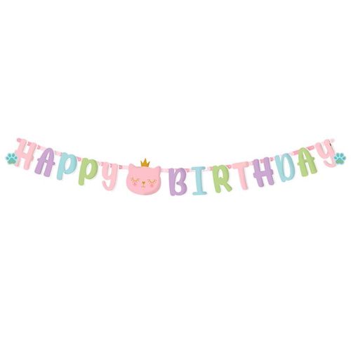 Banner Happy Birthday Kočičí princezna 2 m